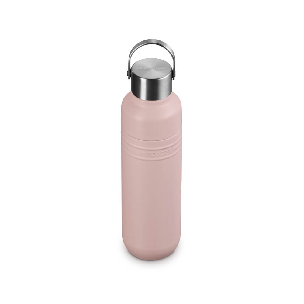 Le Creuset On The Go Shell Pink Insulated Water Bottle 500ml